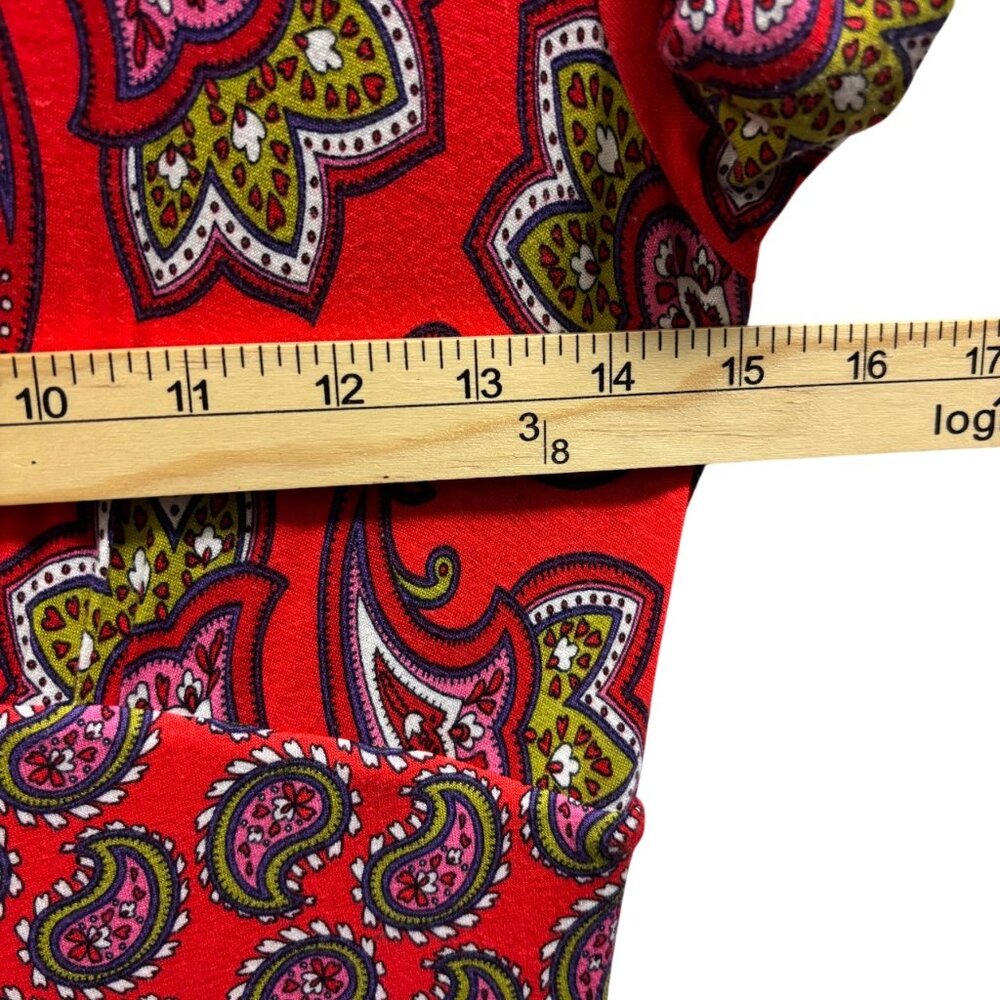 Boden Red Paisley Midi Dress - Picture 6 of 8
